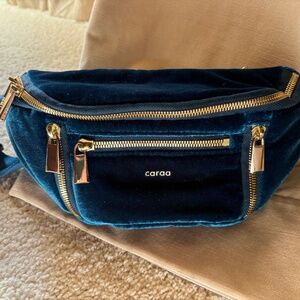NWT Free People Caraa blue velvet cross body